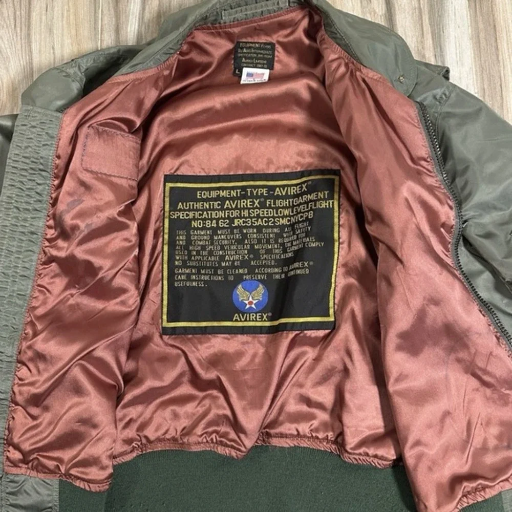 VTG Aviator Jacket AVIREX Limited 1987 Flight‎ Pilot Style USA L Flyers Men's